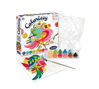Sentosphere Colorizzy-Kit de Pintura por números para niños, diseño de pájaros, Multicolor, DIY 3904505
