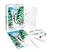 Sentosphère - En los Alpes - Kit de Pintura por Números Adultos y Adolescentes - Lienzo 16 Colores, Pinceles y Paleta - Manualidades DIY Relajantes - Regalo Creativo - Fabricado en Francia