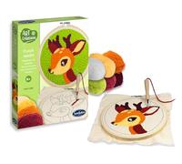 Sentosphère - Punch Needle Petit Cierf - Ocio creativo para niños - Iniciación en Punch Needle desde 6 años - Kit bordado divertido y relajante - 20551