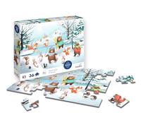 Sentosphère - Rompecabezas de 36 Piezas - En la Nieve - Puzzle para Niños Desde 4 años - Impresión en 7 Colores - Tacto Sedoso - Caja compacta ecológica - Fabricado en Francia