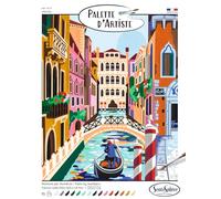 Sentosphère - Venecia - Kit de Pintura por Números Adultos y Adolescentes - Lienzo 16 Colores, Pinceles y Paleta - Manualidades DIY Relajantes - Regalo Creativo - Fabricado en Francia