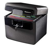 SentrySafe Black Fireproof and Waterproof Safe, File Folder and Document Box with Key Lock, Ex. 14.3 x 15.5 x 13.5 inches, HD4100