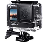 Senua Funda impermeable para cámara de acción GoPro Hero 9, color negro (2020), 60 m / 196 pies, protección subacuática, accesorios con base de montaje y tornillo de pulgar