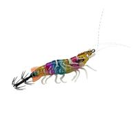 Señuelo artificial para calamares | Equipo de luminoso en la oscuridad | Artificiales con forma de camarón para calamares | Para uso exterior en agua salada y ríos dulces, lagos, estanques, vacaciones