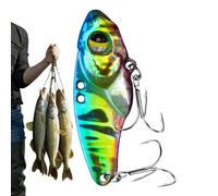 Señuelo artificial para la pesca de bajos, cebo de natación realista de metal con anzuelos - Señuelo artificial VIB hundido en el agua - para exterior, agua salada, lago, río, orilla, kayak, trucha,