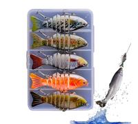 Señuelo Artificial para natación, Cebo para Robots con función de natación automática, 10 cm, multiarticulación, Cebo Realista para truchas de Agua Dulce y Salada, en Lagos, ríos