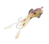 Señuelo Artificial Suave de la Pesca, Pulpo Ultravioleta Luminoso 3D Ojos Accesorio Realista del señuelo del Calamar Cebo Accesorio de Aparejos de Pesca(1#)