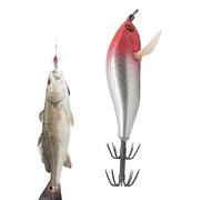 Señuelo Calamar,Cebos Artificiales Brillantes con Anzuelos - Señuelos De Pescado,para Hombres Deportes Al Aire Libre Agua Salada Y Dulce En Mar E Río Y Playa