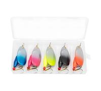 Señuelo de,5 Unidades de Señuelos Giratorios de Metal con Lentejuelas | Juego de Cebos Artificiales | para Ríos, Arroyos, Aguas Saladas, Aguas Dulces, Bass, Truchas, Botes y Lagos