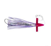 Señuelo de arrastre con gancho de calamar verde con cabeza de ala de pulpo para atún Mahi Gt cebo de pesca en el mar de 7 pulgadas, construcción de plástico de acero inoxidable resistente para visión