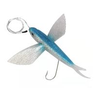 Señuelo de atún suave impermeable 3D imitación de peces voladores para el éxito de la pesca de agua de mar (agua flotante TRP 17 cm)