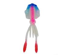 Señuelo de calamar suave para imitación de pulpo 16g cebo jigging con textura realista para pesca en el mar Apuntando para pargo mero color verde 15 cm longitud Tpe Material Paquete individual (A)