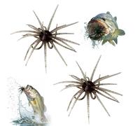 Señuelo de criatura tentáculo, 2 piezas de cebo suave flotante de erizo de mar, 6 cm, señuelos de pesca de dados realistas con múltiples tentáculos para trucha, lubina, crappie