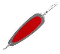 Señuelo de cuchara de servicio con luz reflectante para superficie y pin curvado giratorio para un vuelo estable durante viajes de arrastre o lanzamiento, hundimiento lento (12#)