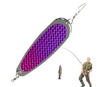 Señuelo de Cuchara | Señuelos de Pesca Luminosos y Afilados Señuelos Duros | Cebo de Pesca de Cuchara sólido y a Prueba de Golpes, señuelos de Cebo de con de Sangre para ríos, mar y Lago