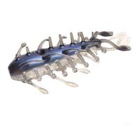 Señuelo de cuerpo hueco de 8,2 cm TPE flotante pepino de mar (1 pieza azul plateado)