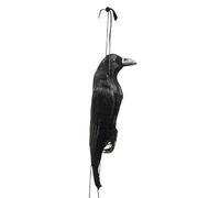 Señuelo de cuervo, decoración realista de Halloween de tamaño real, señuelo de pájaro muerto, para porche, patio, granja, huerto, viñedo, protección al aire libre, jardín, terraza, exhibición
