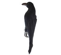 Señuelo de cuervo muerto para asustar a los cuervos, cuervos negros colgantes realistas para mantener alejadas a las palomas de los, señuelo de cuervo muerto
