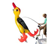 Señuelo de de Pato topwaters - 9 cm Suave Doble hélice Cebo Flotante para patitos flotantes, Cebo de Pato 3D topwaters, Cebo de Pato chapoteo para Trucha, Cebo de Pato con Suave