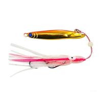 Señuelo de lanzamiento lento de hierro de 40 g con efecto de brillo de aparejo y metal intermitente para eficacia de pesca en alta mar (40 g, amarillo)