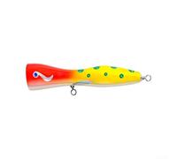 Señuelo de madera de 20 cm, 85 g, labio cóncavo profundo flotante de madera maciza con ranura UV y sonajero para GT mero para pesca en barco de alta mar, colores surtidos, 1 pieza (04#)