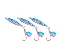 Señuelo de metal con tecnología UV Glow y paleta giratoria para intensificación y vibración en agua salada (20 g, azul-rosa)
