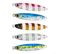 Señuelo de metal para hundirse con efecto brillante para pesca en el mar, balanceo lento, extracción rápida, placa de hierro para pez negro, para pargo, caballa española, pez espada, 35 g, colorido