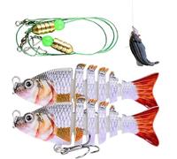 Señuelo De - Nadador 2 Piezas con Múltiples Articulaciones Cebo para | Lucioperca Trucha Perca Americana Salmón Bagre Agua Salada Dulce Hombres