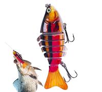 Señuelo de natación duro para pesca de bajo - Hard Body Bass Fishing Swimming Bait - Principiantes Profesionales de Agua Dulce y Agua Salada Rueda para Atún, Perca y Trucha