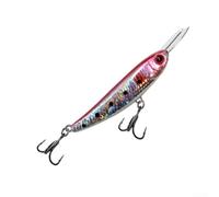 Señuelo de natación estable para perros con borde de metal y colocación de gravedad trasera para una mejor precisión y cobertura en la pesca en la costa y en el barco (5.5 g rosa)