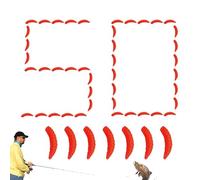 Señuelo de natación simulado, 50 piezas de gusano de pan simulación reflectante | Gusano falso reutilizable, accesorio de seguro para perca, aguas superficiales, agua salada