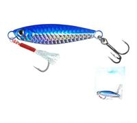 Señuelo de pesca con accesorio de fundición de metal con acción de natación oscilante y ganchos dobles para un enganche mejorado en escenarios de pesca de agua dulce (7 cm 30 g 4#6066 - 6 - 6 color