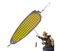 Señuelo de pesca con cuchara,Cucharas de pesca con señuelos duros y brillantes - Señuelos de pesca de torpedo Señuelos rígidos con ranura de sangre, cucharas de pesca sólidas para truchas y lubinas