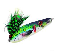 Señuelo de pesca con cuchara de hundimiento, aleación de zinc, 19 g, con vibración y ojos 3D para uso en aguas profundas y precisión de fundición (D)