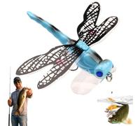 Señuelo de Pesca con Forma de libélula,señuelo de Superficie Realista con Forma de libélula y Anzuelo,Superficie con alas Dobles,Realistisches Angel Zubehör Forelle Barsch Outdoor Abenteuer (E)