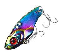 Señuelo de pesca con gancho de metal y artificial, cebo de pesca VIB Imitation Jig - para exteriores, agua salada, lago, río, orilla, kayak, trucha, perca, y salmón