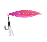 Señuelo de pesca con placa de hierro con tecnología Glow y ojos 3D para jigging eficaz en aguas profundas o turbias con rendimiento de vuelo estable (80 g B)