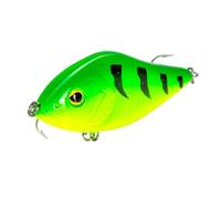 Señuelo de Pesca con sonajero, de hundimiento Lento, de tamaño pequeño, de Magnisher, de 7 cm y 14,5 g, for Lucio. para Agua Salada, Trucha(Color 03)