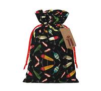 Señuelo de pesca de 4.7 x 6.9 pulgadas, bolsa de regalo de gran capacidad con cordón para tus regalos preciosos de Halloween, 1 unidad