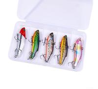 Señuelo de pesca de 7 cm, 18 g, diseñado para un uso eficaz en lagos, ríos, zonas costeras y aguas costeras (juego en caja de 5 colores)
