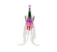 Señuelo de pesca de calamar ligero sumergible para barco nocturno y jigging de orilla para atrapar sepia y pulpo con material sintético en múltiples opciones de color, paquete individual (H)