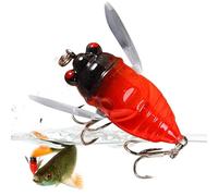 Señuelo de pesca de cigarra - Ojos holográficos 3D señuelos rígidos para peces de cigarra | señuelo artificial resistente con para estanque de lago