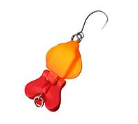 Señuelo de pesca de doble sección de metal duro con secciones oscilantes y cuentas de anillo para atraer peces eficaz, ligero y accesorio de pesca (A)