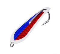 Señuelo de pesca para pesca de mar profundo hecho de metal con diseño de escamas de peces 3D para atrapar caballa, atún, calamar y mar para lobo con gancho y cuerpo aerodinámico en acabado colorido de