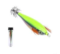 Señuelo de pesca para pulpo con perfil horizontal de calamar de camarón, capacidad de hundimiento lento, material fluorescente y construcción de gancho doble para paraguas (4#)