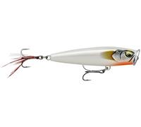 Señuelo de Pesca Rapala Skitter Pop Elite, 7,5 cm/10 g, Flotante para Agua Dulce y Salada, Profundidad de nado: Superficie, construcción de balsa, Cristal bañado en Oro Ghost GDGGH