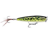 Señuelo de Pesca Rapala Skitter Pop Elite, tamaño: 7,5 cm/10 g, Flotante para Agua Dulce y Salada, Profundidad de nado: Superficie, Aparejos de Pesca de balsa, Rana de Lima Dorada GDLF