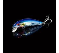 Señuelo de pesca tipo pececillo , 1 pieza - de pesca nocturna con ojos 3D, crankbait duro artificial wobbler con anzuelo - de 9 cm/3.54 in, Pesca, diseño duradero y realista para una