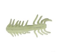 Señuelo de pierna de PVC suave resplandor paquete de 10 para pesca de calamar con brillo en la oscuridad característica y movimiento realista de camarones en agua (B01)