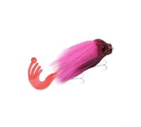 Señuelo de ratón de pelo de ciervo hecho a mano, 9 cm, 16 g, cebo de hundimiento para pesca de almizcle BassPike, aparejo sólido de simulación (rosa)